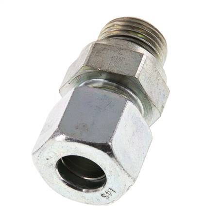 G 1/2'' Male x 14S Zinc plated Steel Straight Cutting Ring with FKM Seal 630 Bar DIN 2353