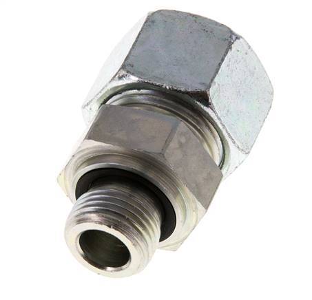 G 1/2'' Male x 20S Zinc plated Steel Straight Cutting Ring with FKM Seal 400 Bar DIN 2353