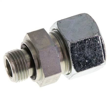 G 1/2'' Male x 20S Zinc plated Steel Straight Cutting Ring with FKM Seal 400 Bar DIN 2353