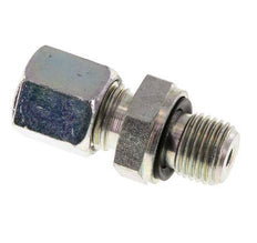 G 1/4'' Male x 6S Zinc plated Steel Straight Cutting Ring with FKM Seal 630 Bar DIN 2353 [2 Pieces]