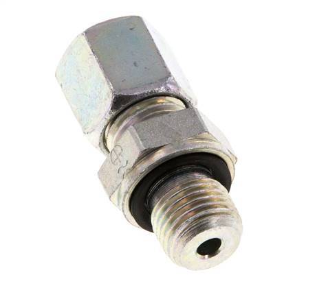 G 1/4'' Male x 6S Zinc plated Steel Straight Cutting Ring with FKM Seal 630 Bar DIN 2353 [2 Pieces]