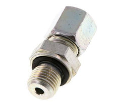 G 1/4'' Male x 6S Zinc plated Steel Straight Cutting Ring with FKM Seal 630 Bar DIN 2353 [2 Pieces]