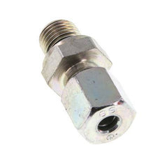 G 1/4'' Male x 6S Zinc plated Steel Straight Cutting Ring with FKM Seal 630 Bar DIN 2353 [2 Pieces]