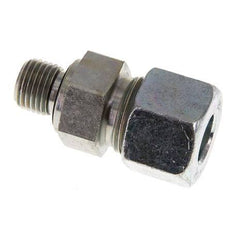 G 1/4'' Male x 12S Zinc plated Steel Straight Cutting Ring with FKM Seal 630 Bar DIN 2353