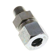 G 1/4'' Male x 12S Zinc plated Steel Straight Cutting Ring with FKM Seal 630 Bar DIN 2353