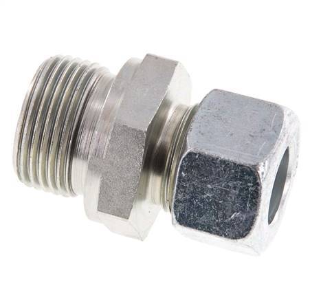 G 3/4'' Male x 15L Zinc plated Steel Straight Cutting Ring with FKM Seal 315 Bar DIN 2353