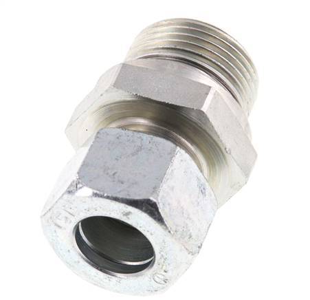 G 3/4'' Male x 15L Zinc plated Steel Straight Cutting Ring with FKM Seal 315 Bar DIN 2353