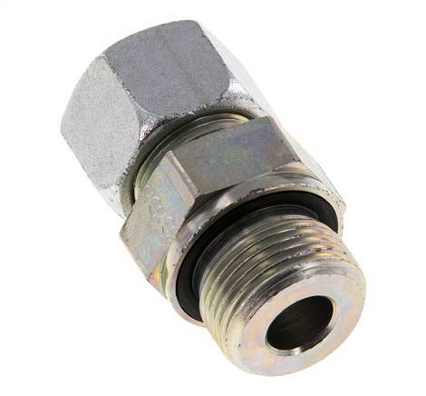 G 3/4'' Male x 16S Zinc plated Steel Straight Cutting Ring with FKM Seal 400 Bar DIN 2353