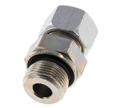 G 3/4'' Male x 16S Zinc plated Steel Straight Cutting Ring with FKM Seal 400 Bar DIN 2353