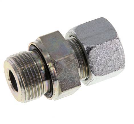 G 3/4'' Male x 16S Zinc plated Steel Straight Cutting Ring with FKM Seal 400 Bar DIN 2353