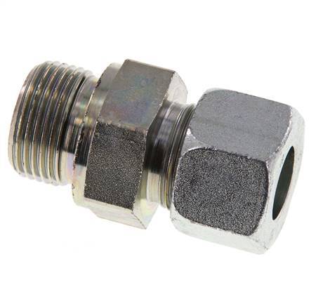 G 3/4'' Male x 16S Zinc plated Steel Straight Cutting Ring with FKM Seal 400 Bar DIN 2353