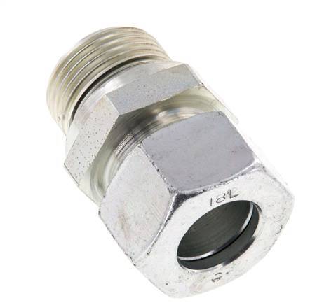 G 3/4'' Male x 18L Zinc plated Steel Straight Cutting Ring with FKM Seal 315 Bar DIN 2353