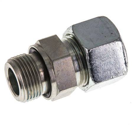 G 3/4'' Male x 20S Zinc plated Steel Straight Cutting Ring with FKM Seal 400 Bar DIN 2353