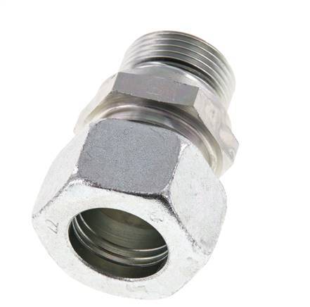 G 3/4'' Male x 22L Zinc plated Steel Straight Cutting Ring with FKM Seal 160 Bar DIN 2353