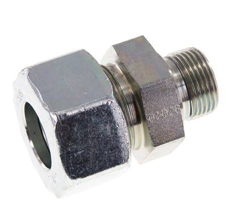 G 3/4'' Male x 25S Zinc plated Steel Straight Cutting Ring with FKM Seal 400 Bar DIN 2353