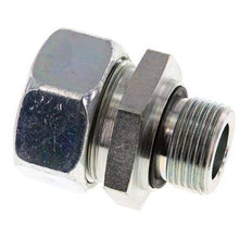 G 3/4'' Male x 28L Zinc plated Steel Straight Cutting Ring with FKM Seal 160 Bar DIN 2353