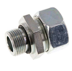 G 3/4'' Male x 28L Zinc plated Steel Straight Cutting Ring with FKM Seal 160 Bar DIN 2353