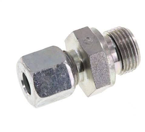 G 3/8'' Male x 8L Zinc plated Steel Straight Cutting Ring with FKM Seal 315 Bar DIN 2353 [2 Pieces]