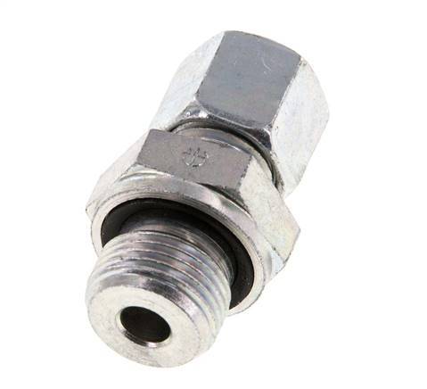 G 3/8'' Male x 8L Zinc plated Steel Straight Cutting Ring with FKM Seal 315 Bar DIN 2353 [2 Pieces]