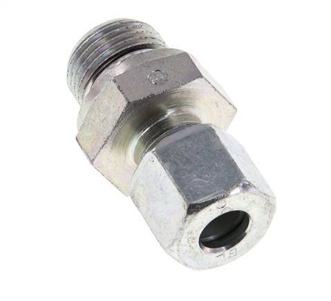 G 3/8'' Male x 8L Zinc plated Steel Straight Cutting Ring with FKM Seal 315 Bar DIN 2353 [2 Pieces]