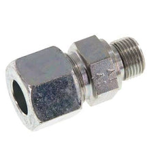 G 3/8'' Male x 14S Zinc plated Steel Straight Cutting Ring with FKM Seal 630 Bar DIN 2353