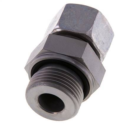 G 1'' Male x 20S Zinc plated Steel Straight Cutting Ring with FKM Seal 400 Bar DIN 2353