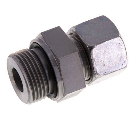 G 1'' Male x 20S Zinc plated Steel Straight Cutting Ring with FKM Seal 400 Bar DIN 2353