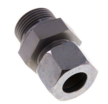 G 1'' Male x 20S Zinc plated Steel Straight Cutting Ring with FKM Seal 400 Bar DIN 2353