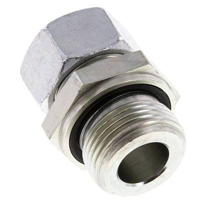 G 1'' Male x 22L Zinc plated Steel Straight Cutting Ring with FKM Seal 160 Bar DIN 2353