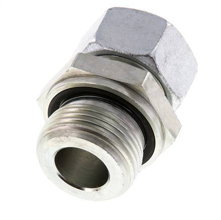 G 1'' Male x 22L Zinc plated Steel Straight Cutting Ring with FKM Seal 160 Bar DIN 2353