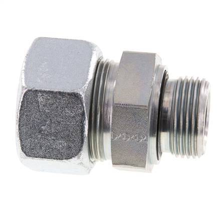 G 1'' Male x 30S Zinc plated Steel Straight Cutting Ring with FKM Seal 400 Bar DIN 2353