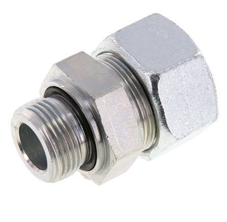 G 1'' Male x 30S Zinc plated Steel Straight Cutting Ring with FKM Seal 400 Bar DIN 2353