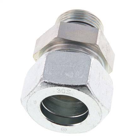 G 1'' Male x 30S Zinc plated Steel Straight Cutting Ring with FKM Seal 400 Bar DIN 2353