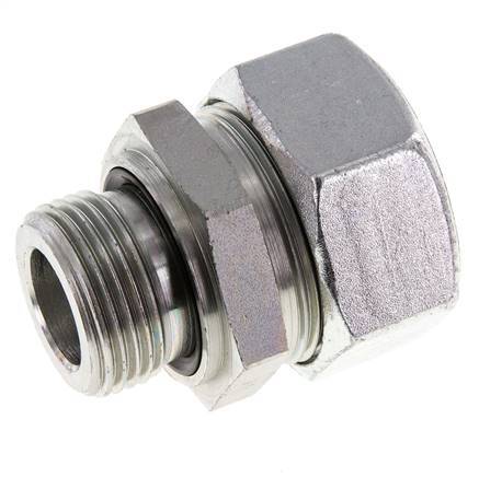 G 1'' Male x 35L Zinc plated Steel Straight Cutting Ring with FKM Seal 160 Bar DIN 2353