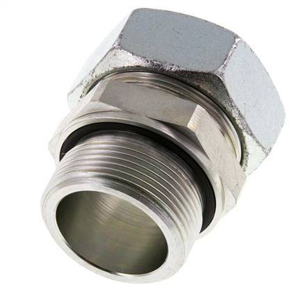 G 1 1/2'' Male x 42L Zinc plated Steel Straight Cutting Ring with FKM Seal 160 Bar DIN 2353