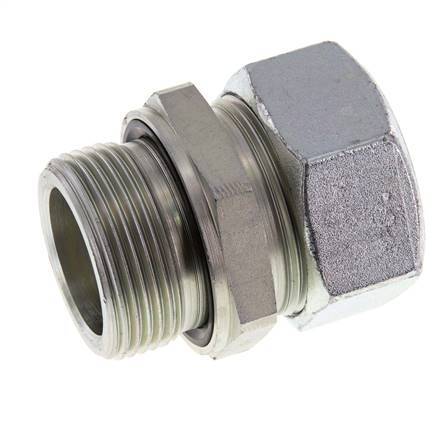G 1 1/4'' Male x 35L Zinc plated Steel Straight Cutting Ring with FKM Seal 160 Bar DIN 2353