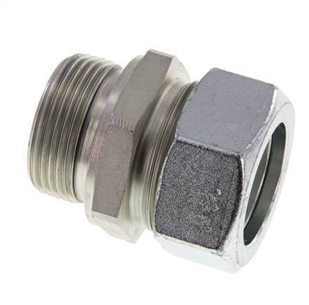 G 1 1/4'' Male x 35L Zinc plated Steel Straight Cutting Ring with FKM Seal 160 Bar DIN 2353
