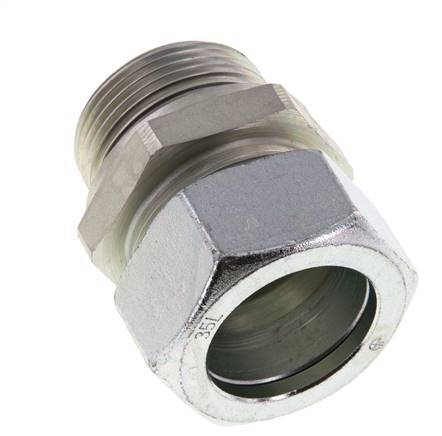 G 1 1/4'' Male x 35L Zinc plated Steel Straight Cutting Ring with FKM Seal 160 Bar DIN 2353