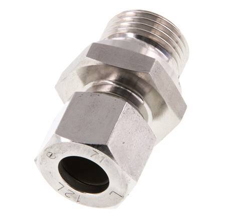 G 1/2'' Male x 12L Stainless steel Straight Cutting Ring 315 Bar DIN 2353