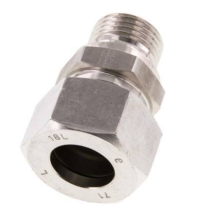 G 1/2'' Male x 18L Stainless steel Straight Cutting Ring 315 Bar DIN 2353