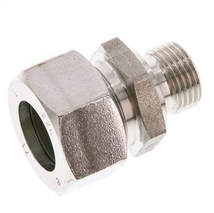 G 1/2'' Male x 22L Stainless steel Straight Cutting Ring 160 Bar DIN 2353