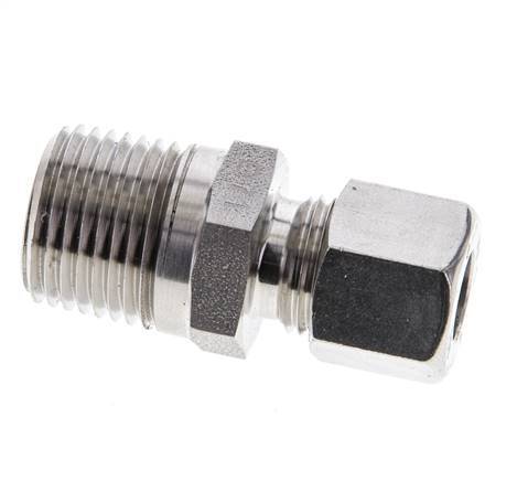 1/2'' NPT Male x 10L Stainless steel Straight Cutting Ring 315 Bar DIN 2353