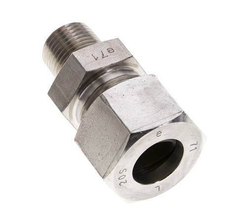 1/2'' NPT Male x 20S Stainless steel Straight Cutting Ring 400 Bar DIN 2353