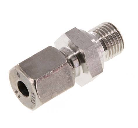 G 1/4'' Male x 6S Stainless steel Straight Cutting Ring 630 Bar DIN 2353