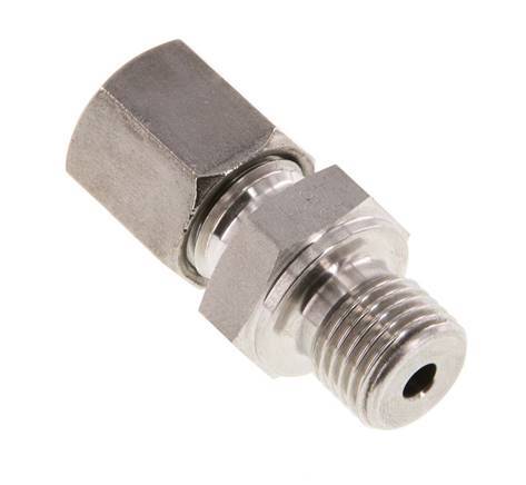 G 1/4'' Male x 6S Stainless steel Straight Cutting Ring 630 Bar DIN 2353