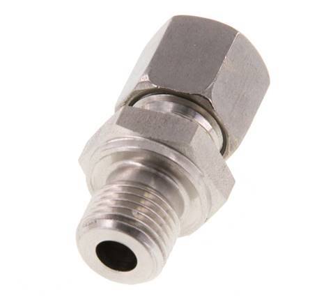 G 1/4'' Male x 8L Stainless steel Straight Cutting Ring 315 Bar DIN 2353