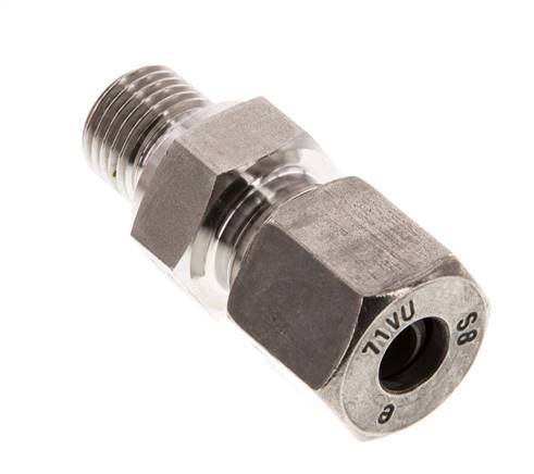 G 1/4'' Male x 8S Stainless steel Straight Cutting Ring 630 Bar DIN 2353