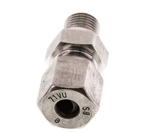 G 1/4'' Male x 8S Stainless steel Straight Cutting Ring 630 Bar DIN 2353