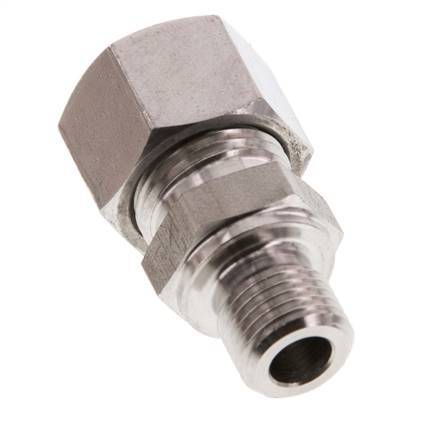 G 1/4'' Male x 12L Stainless steel Straight Cutting Ring 315 Bar DIN 2353