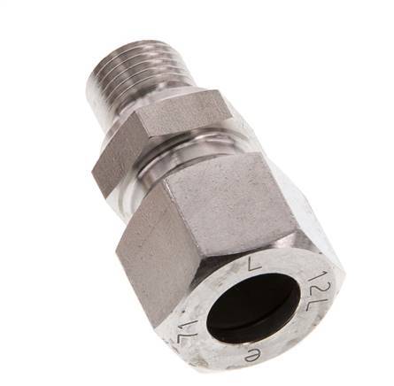 G 1/4'' Male x 12L Stainless steel Straight Cutting Ring 315 Bar DIN 2353